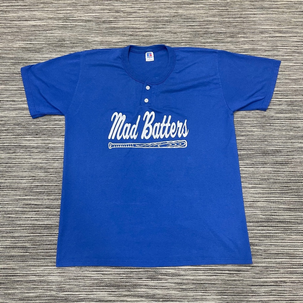 Vintage Russel Athletic Blue Henley T-shirt